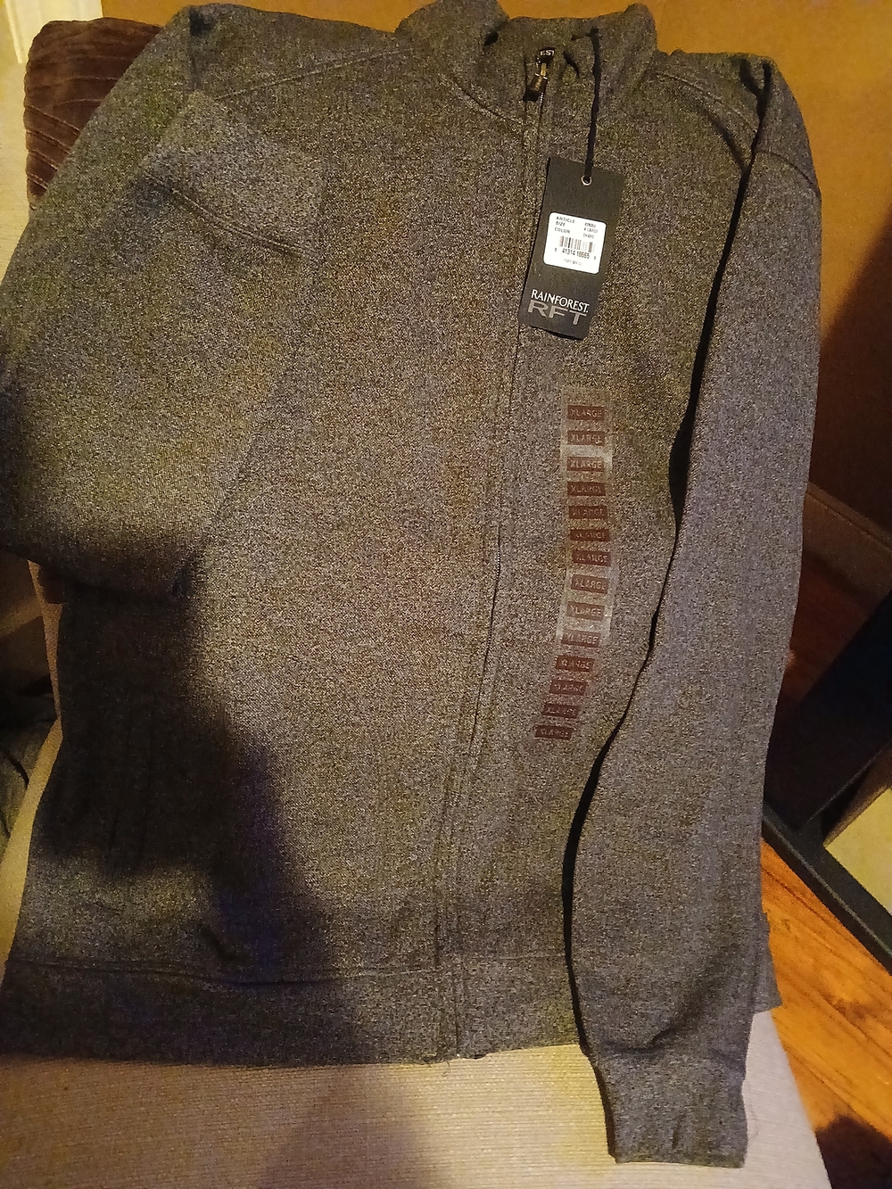 RAINFOREST Men’s Full-Zip Heather Gray Zip Sweater